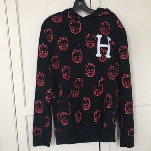 Spitfire X HUF logo hoodie